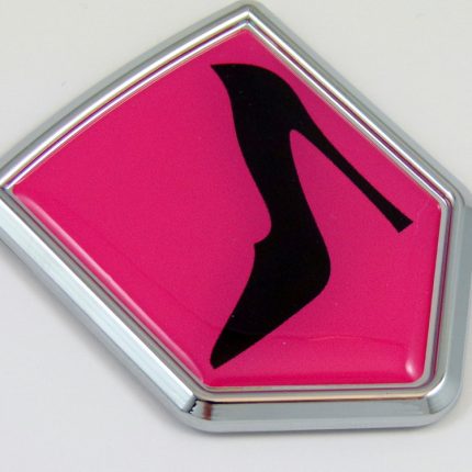 High Heels Lady driver crest 3D chrome automobile emblem