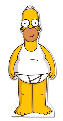 homer standing in undies sticker