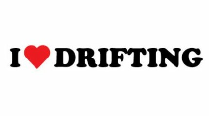 I heart drifting funny color auto sticker