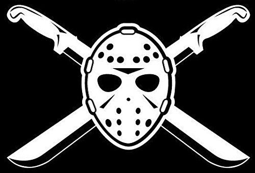 JASON CROSSBONES HALLOWEEN DIECUT DECAL