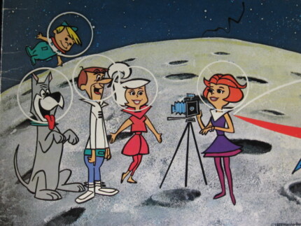 Jetsons on the moon sticker