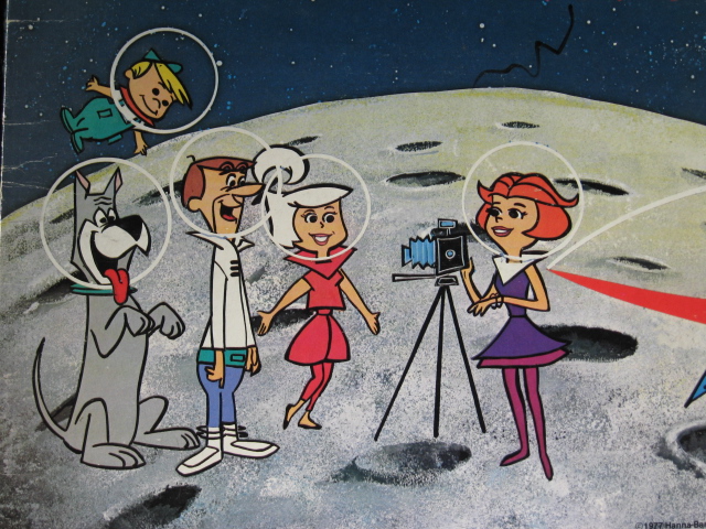 Jetsons on the moon sticker