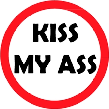 KISS MY ASS FUNNY STICKER