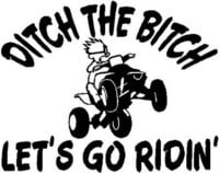 Lets Go Riding Off Road Die Cut Vinyl Decal