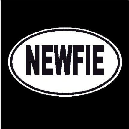 Newfie Oval Dog Decal