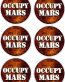 OCCUPY MARS STICKER ROUND X6
