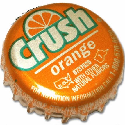 Orange Crush Bottle Cap Decal