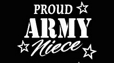 PROUD Military Stickers ARMY NIECE