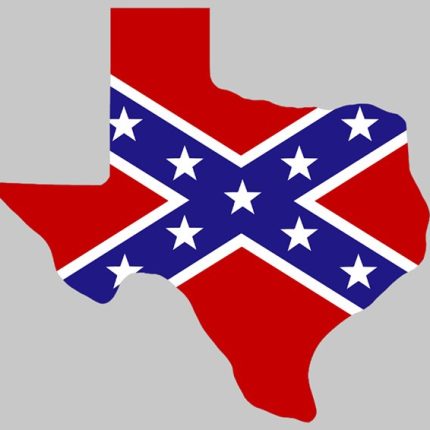 Rebel Flag Texas Shaped sticker