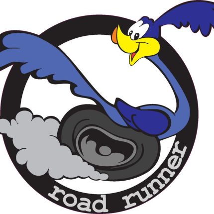 road runner round sticker