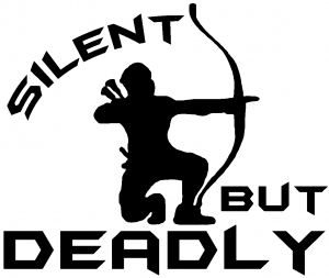 silent but deadly bow hunting decal