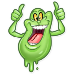 slimer ghost busters funny sticker 3