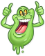 slimer ghost busters funny sticker 3