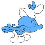 Smurf Doffing Smurf Hat Sticker