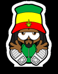 snoop rasta cartoon sticker