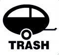 trailer trash funny rv humor sticker 2