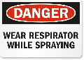 Wear Respirator Danger Sign