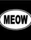 Oval Meow Decal