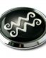 Zodiac Aquarius 3D Adhesive Chrome Auto Emblem