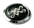 Zodiac Aquarius 3D Adhesive Chrome Auto Emblem
