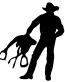 Cowboy and Saddle Graphic