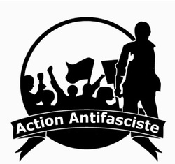 action antifasciste B&W sticker