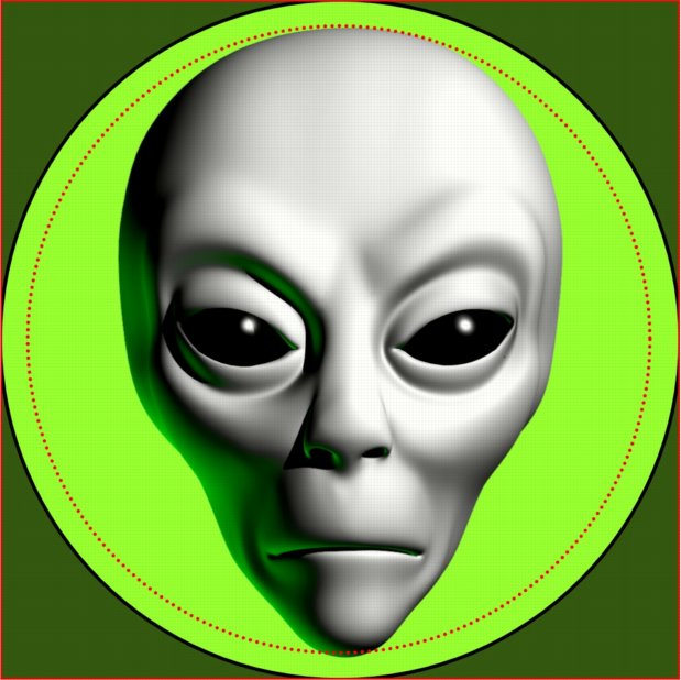 Alien Head Classic Round Sticker