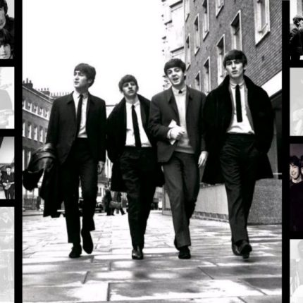 Beatles 2 Color Band Sticker