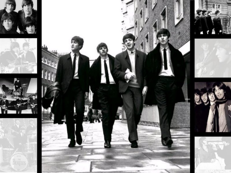 Beatles 2 Color Band Sticker