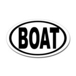 boat oval sticker