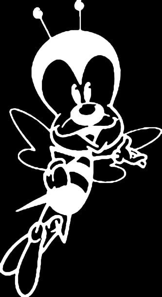 Bumble Bee Cartoon Sticker Decal