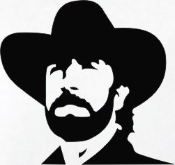 Chuck Norris Texas Ranger Decal