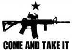 COME AND TAKE IT AR15 gun decal