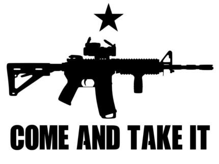 COME AND TAKE IT AR15 gun decal