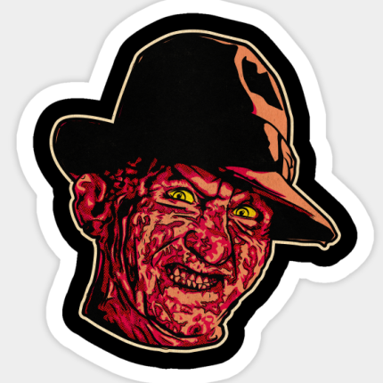 FREDDY KRUGER HEAD SHOT COLOR STICKER 2
