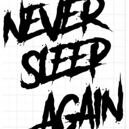 FREDDY KURGER NEVER SLEEP AGAIN DIECUT DECAL