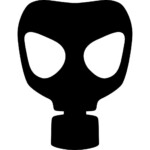 gas mask military die cut decal