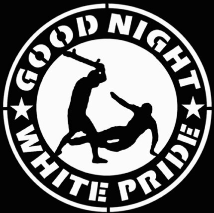 good night white pride diecut decal