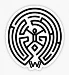 gun control westworld maze B&W sticker