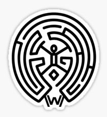 gun control westworld maze B&W sticker