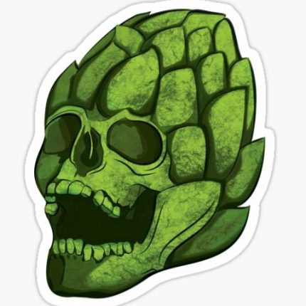 HOPSKULL BEER STICKER