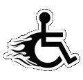 hot rod handicap driver car sticker