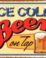 Ice Cold Beer Sign Sticker