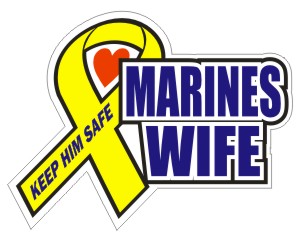 Keep Him Safe Ribbon Sticker MARINES