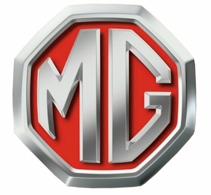 MG logo 3d looking sticker