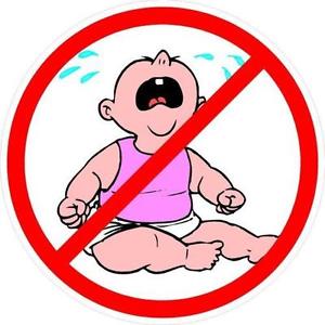 no cry babies round funny sticker