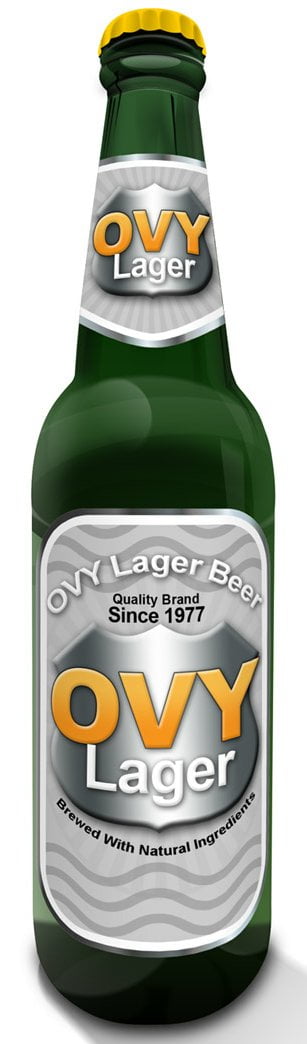 OVY Beer Green Bottle Decal