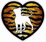PITBULL HEART STICKER FILLS skin tiger