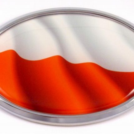 Poland Oval  Flag 3D Chrome Emblem