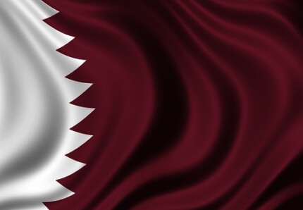 Qatar Flag Wave Sticker